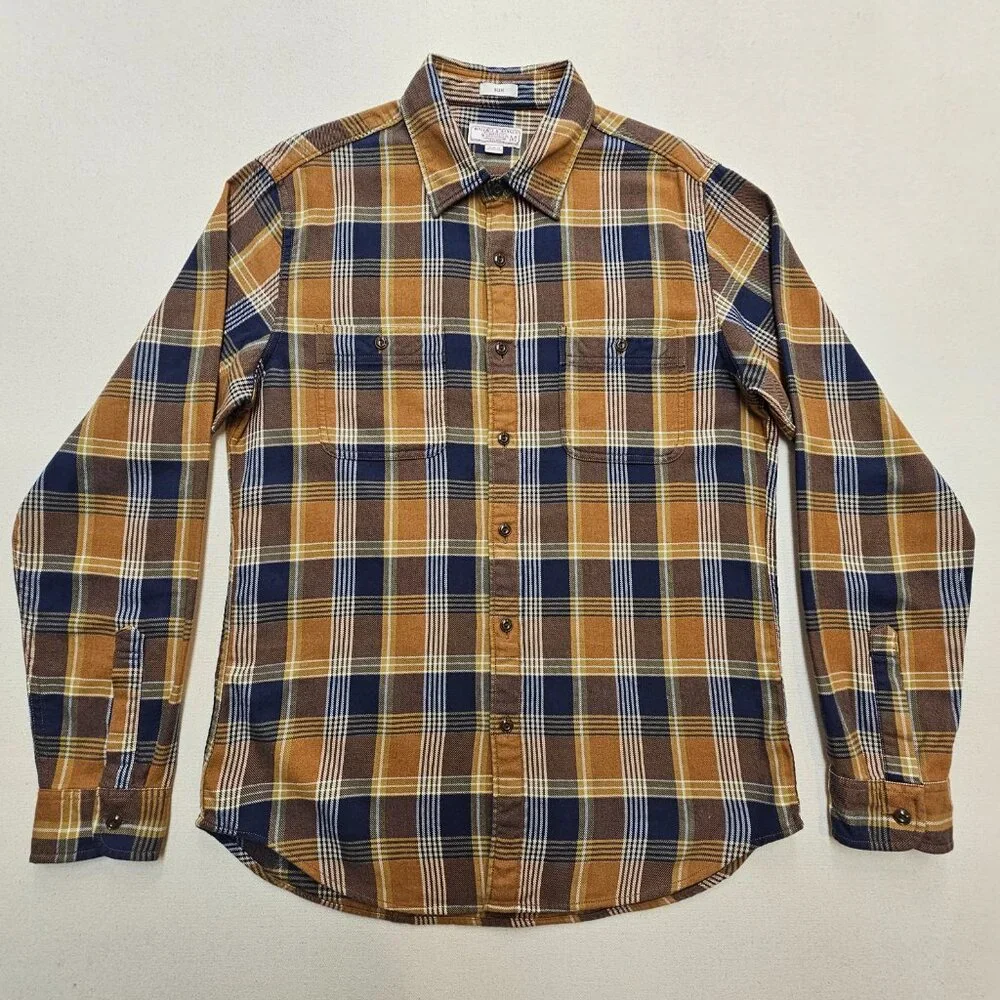 J.Crew Wallace & Barnes Flannel Plaid Button Down Slim M